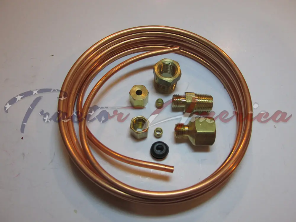 Mechanical Oil Pressure Gauge Install Kit With Fittings & 72" Copper Tubing New 1