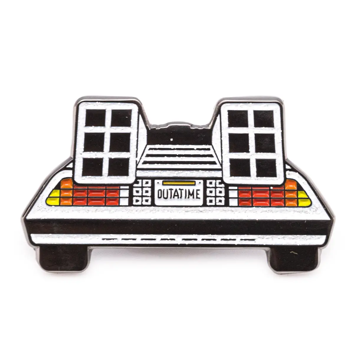 Outatime - Back To The Future Delorean Dmc 12 Metal Enamel Pin 1