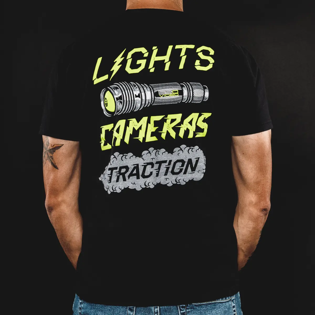 405 - Lights Camera Traction Tee 1