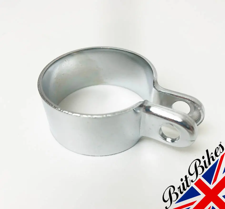 1.5” Motorbike Chrome Silencer To Exhaust Pipe Clip 1-1/2'' 1