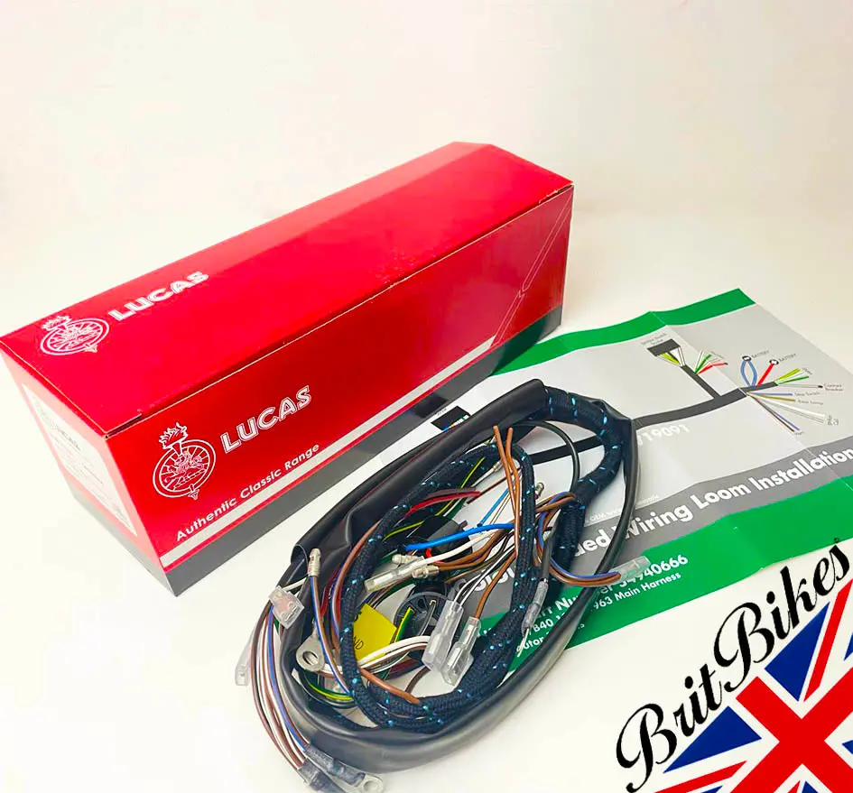 Genuine Lucas Main Wiring Harness - Bsa C15 B40 (1959-63) Distributor 54940666 1