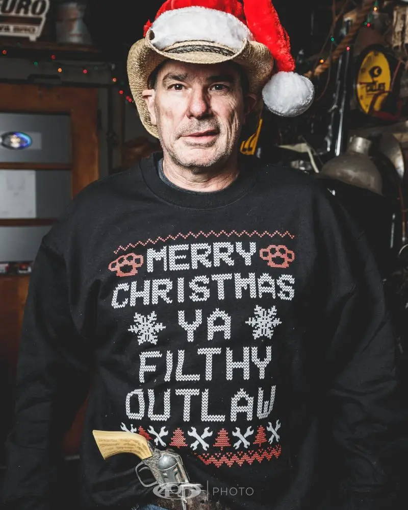 Merry Christmas Ya Filthy Outlaw Crew Sweater 1