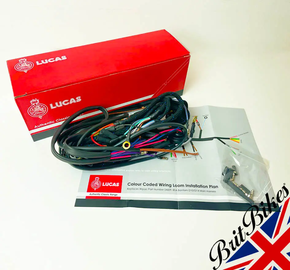 Lucas Main Wiring Harness Bsa Bantam Wipac S4609 D10 D14 D175 B175 (-'71) 1