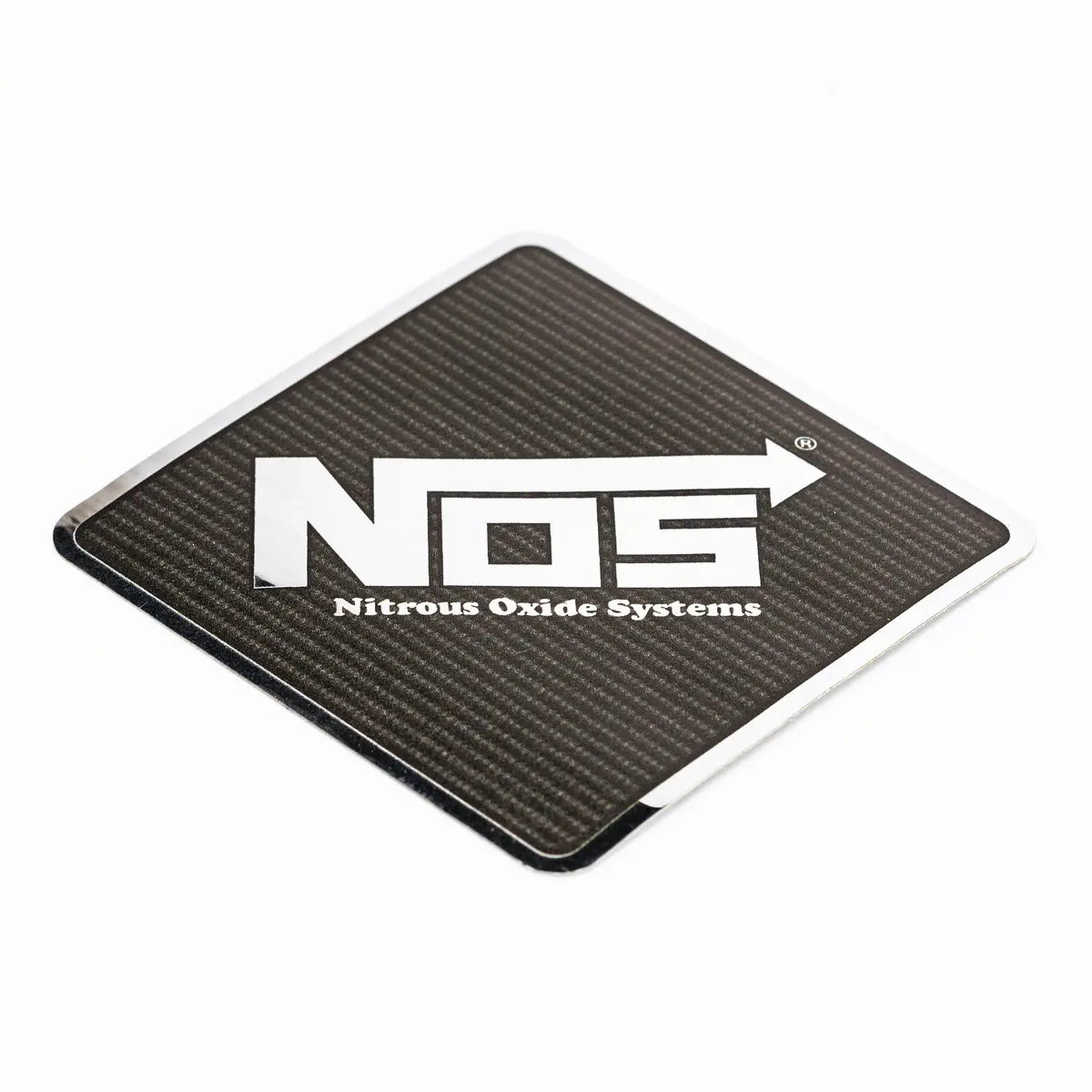 Nos (Nitrous Oxide System) Chrome And Carbon Fiber Decal 1