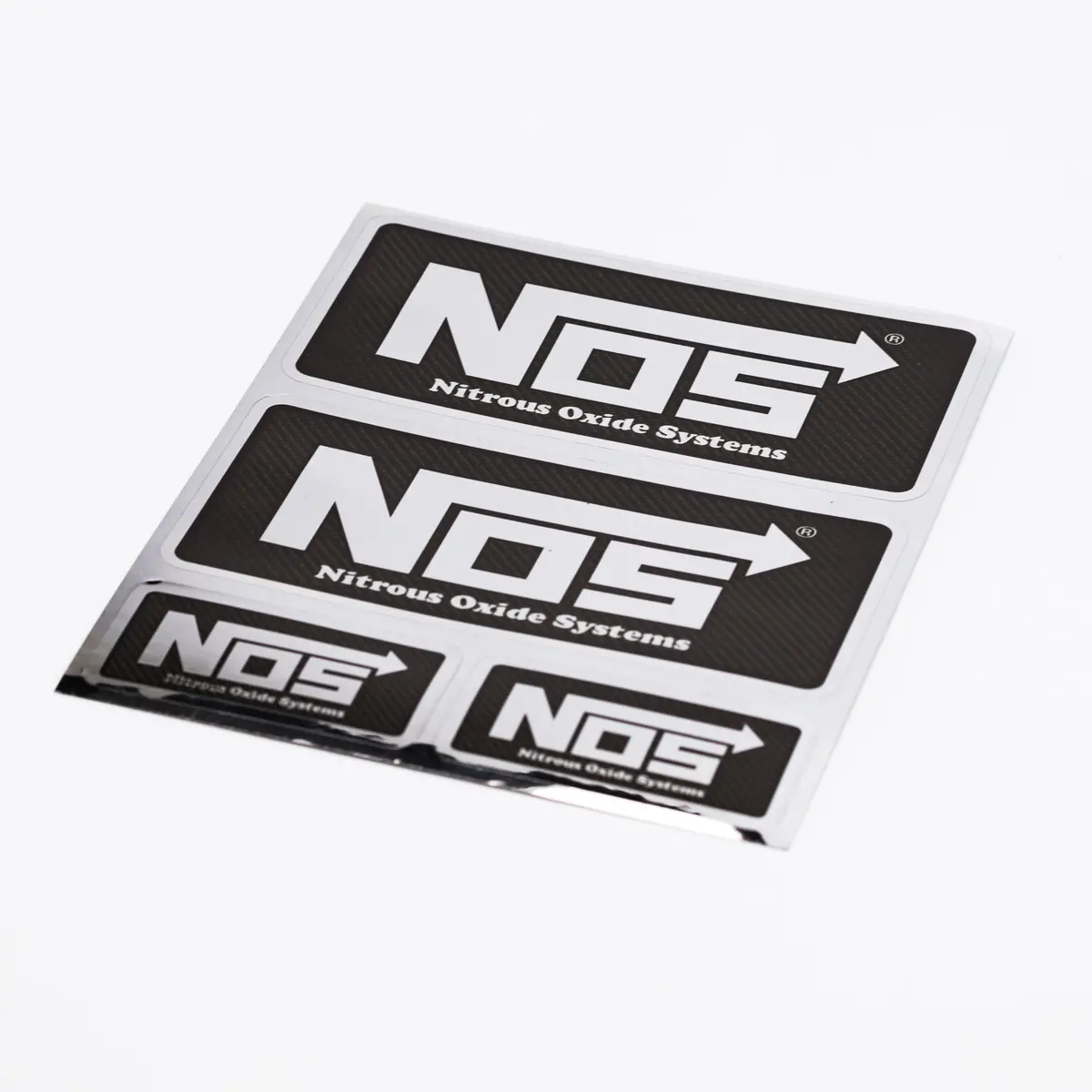Nos Chrome And Carbon Fiber Sticker Sheet 1