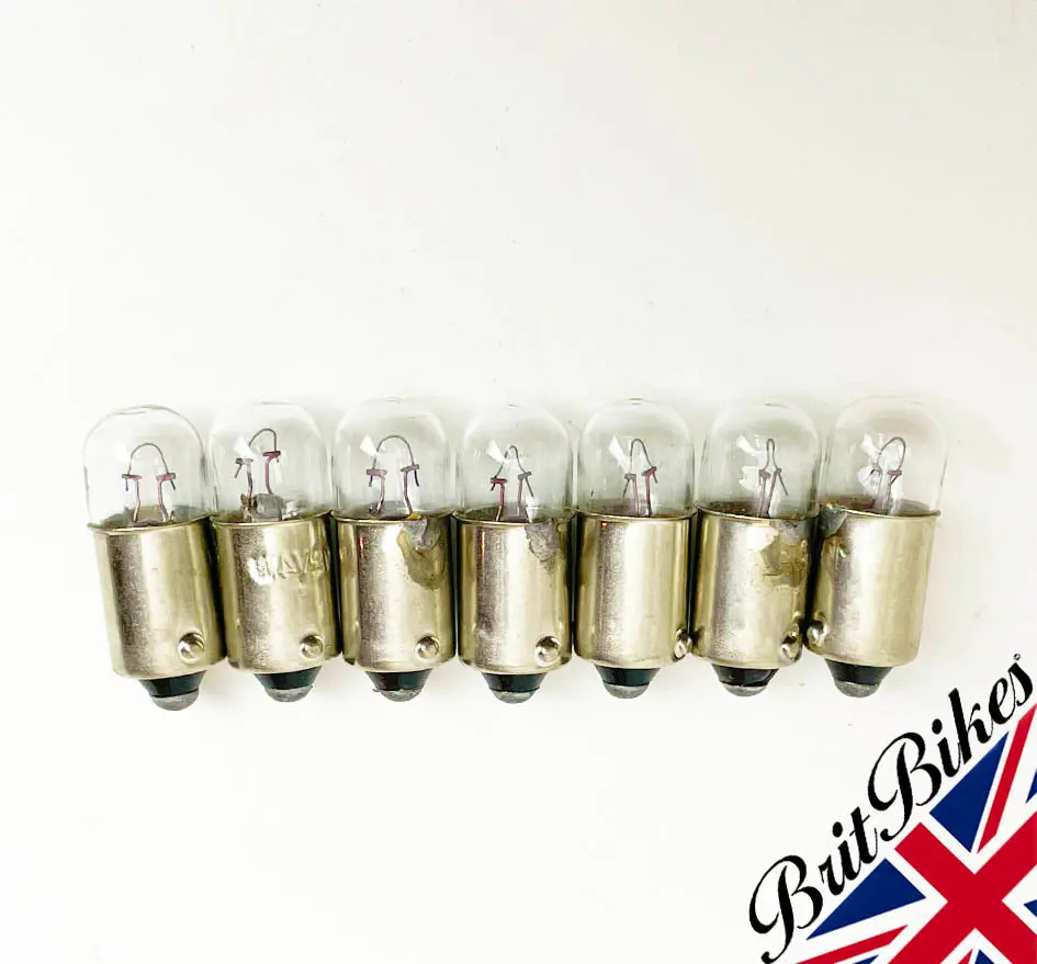 Genuine Lucas Motorcycle Pilot Light Bulb 12V 4W Ba9s Llb233t - Choose Qty 10