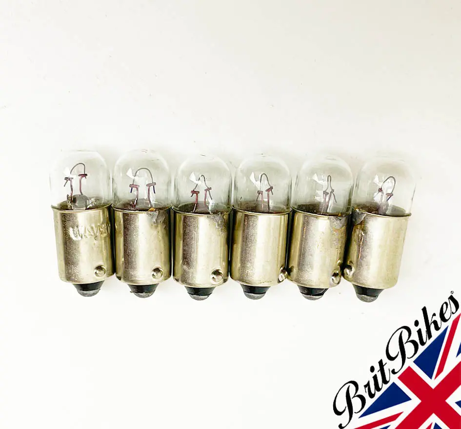 Genuine Lucas Motorcycle Pilot Light Bulb 12V 4W Ba9s Llb233t - Choose Qty 9