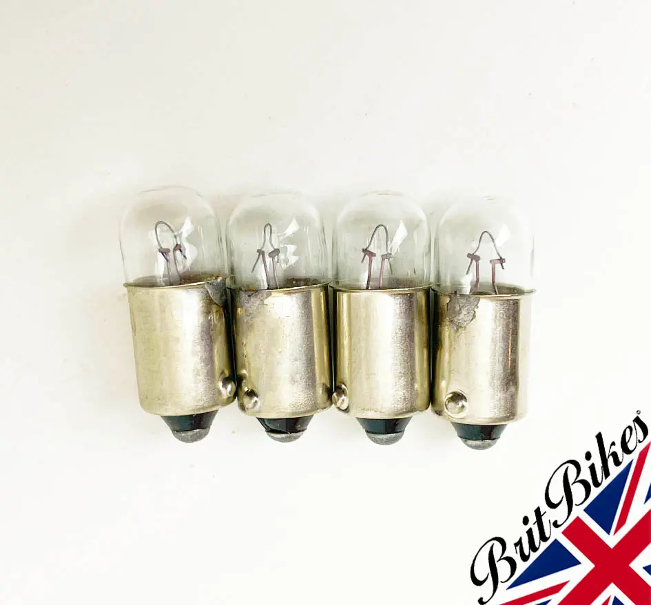 Genuine Lucas Motorcycle Pilot Light Bulb 12V 4W Ba9s Llb233t - Choose Qty 7