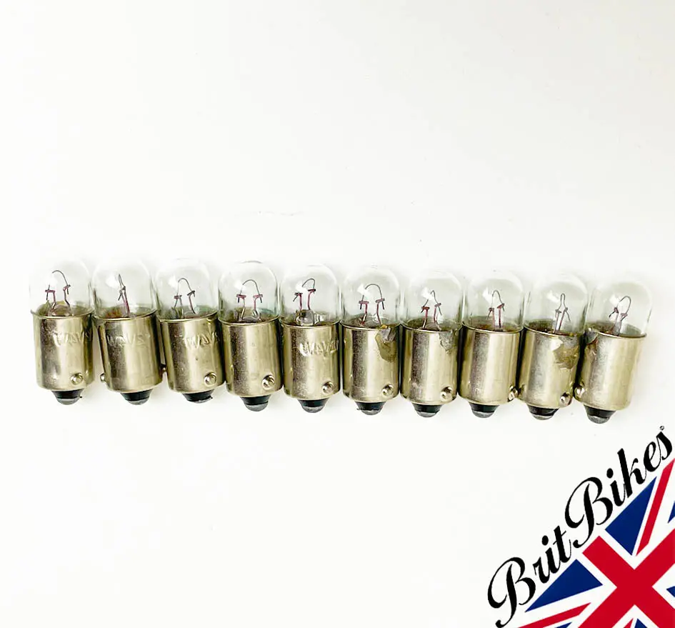 Genuine Lucas Motorcycle Pilot Light Bulb 12V 4W Ba9s Llb233t - Choose Qty 10