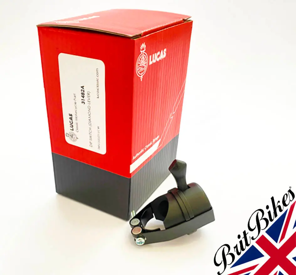 Genuine Lucas Dip Switch With Diamond Shaped Lever Bsa Norton Triumph - 31482A 1