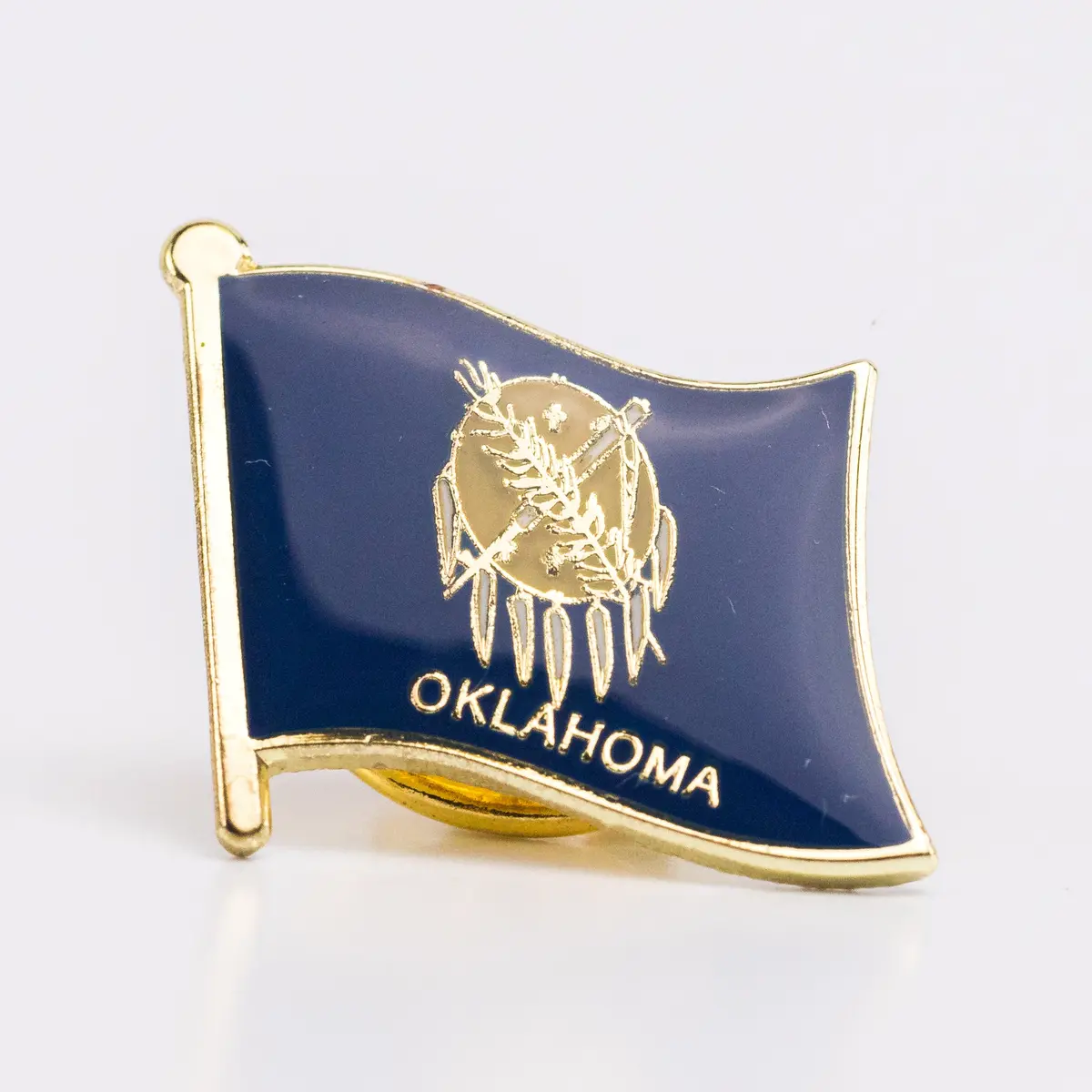 Oklahoma Flag Metal Enamel Pin 1
