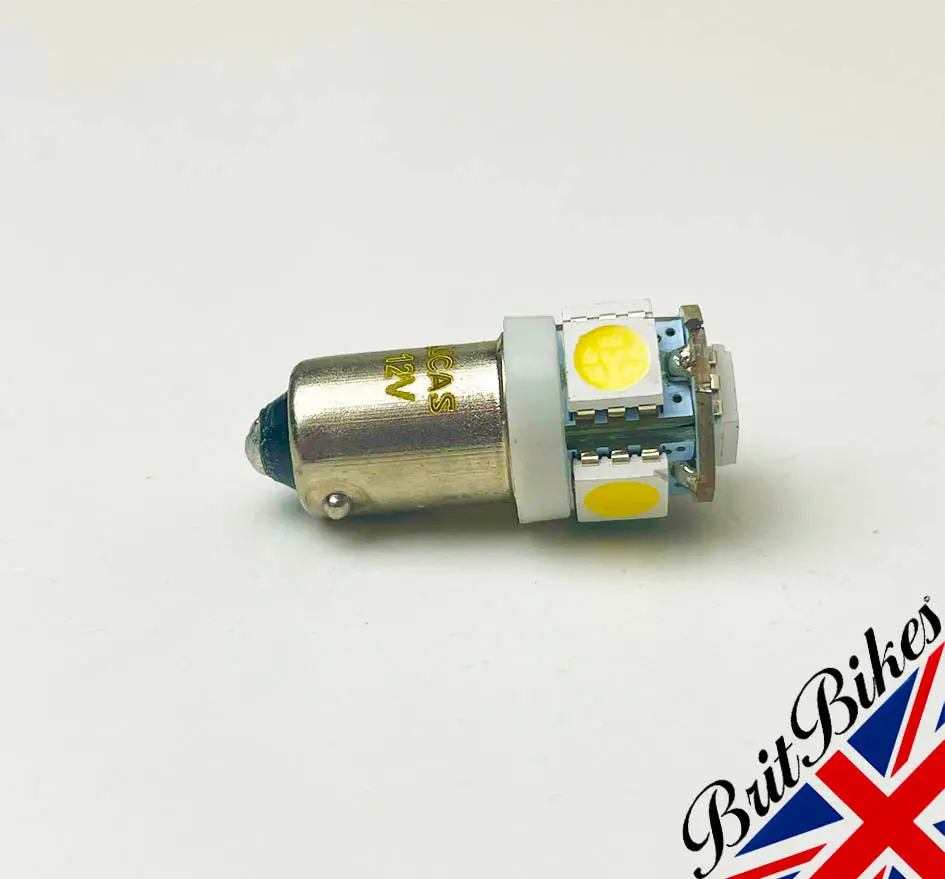 Genuine Lucas Classic Motorcycle Led Instrument Pilot Bulb 12V Ba9s Bsa Triumph 2