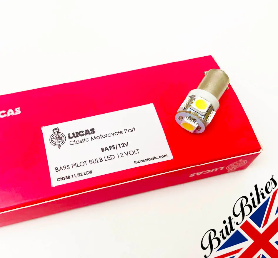 Genuine Lucas Classic Motorcycle Led Instrument Pilot Bulb 12V Ba9s Bsa Triumph 1