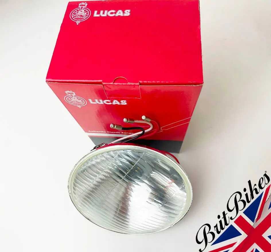 Genuine Lucas 5-3/4" Headlamp Beam Unit Pilot Bpf - Bsa Norton Triumph 99-1041 1
