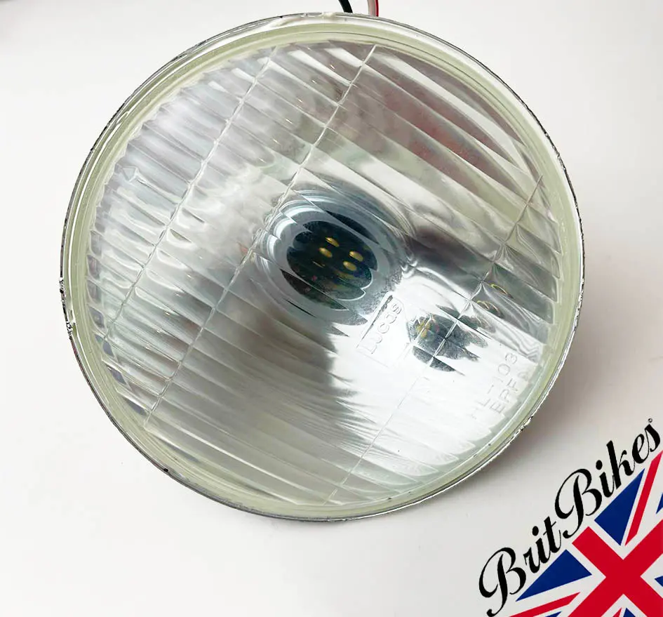 Genuine Lucas 5-3/4" Headlamp Beam Unit Pilot Bpf - Bsa Norton Triumph 99-1041 2