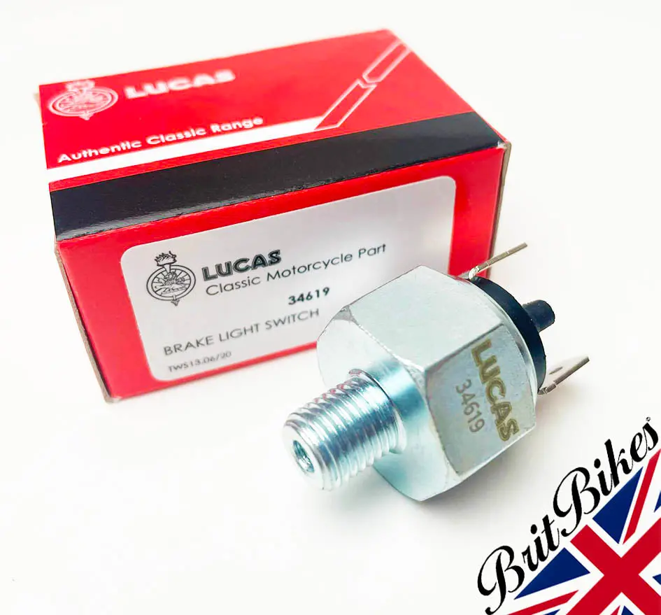 Genuine Lucas Master Cylinder Hydraulic Brake Light Switch Triumph Norton 34619 1