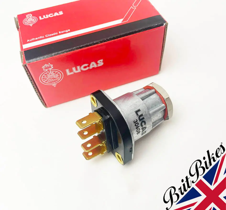 Genuine Lucas 30608 Ignition Switch Body - Ajs Bsa Norton Triumph - 99-0558 1