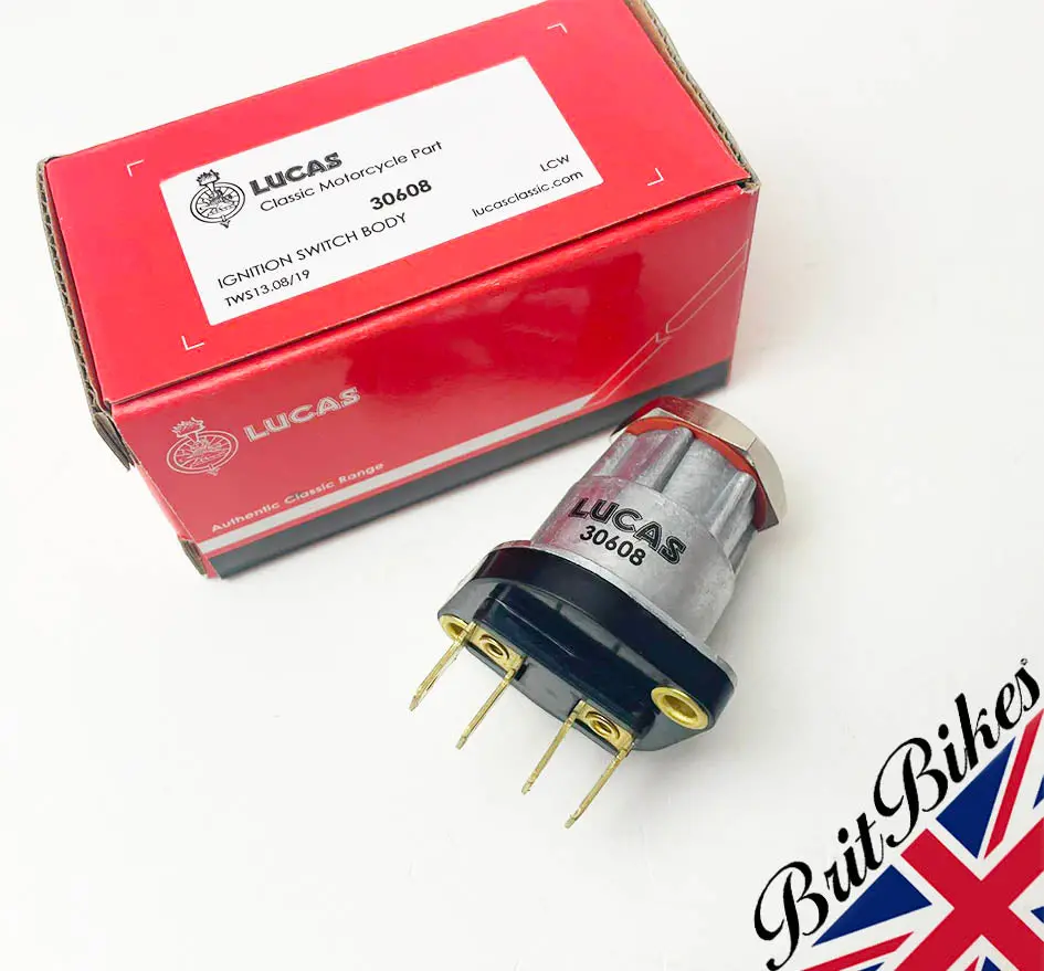 Genuine Lucas 30608 Ignition Switch Body - Ajs Bsa Norton Triumph - 99-0558 2