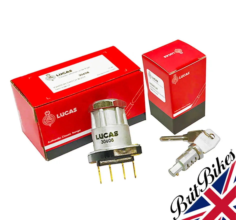 Lucas 30608 Ignition Switch & Keys Complete Bsa A65 Norton Triumph T140 99-0558 1