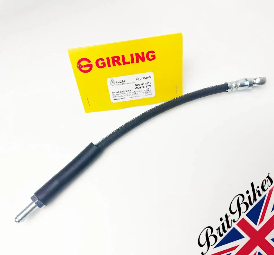 Genuine Girling Brake Hose Triumph T140 Bonneville High Bar Usa 60-4176 60-7174 1