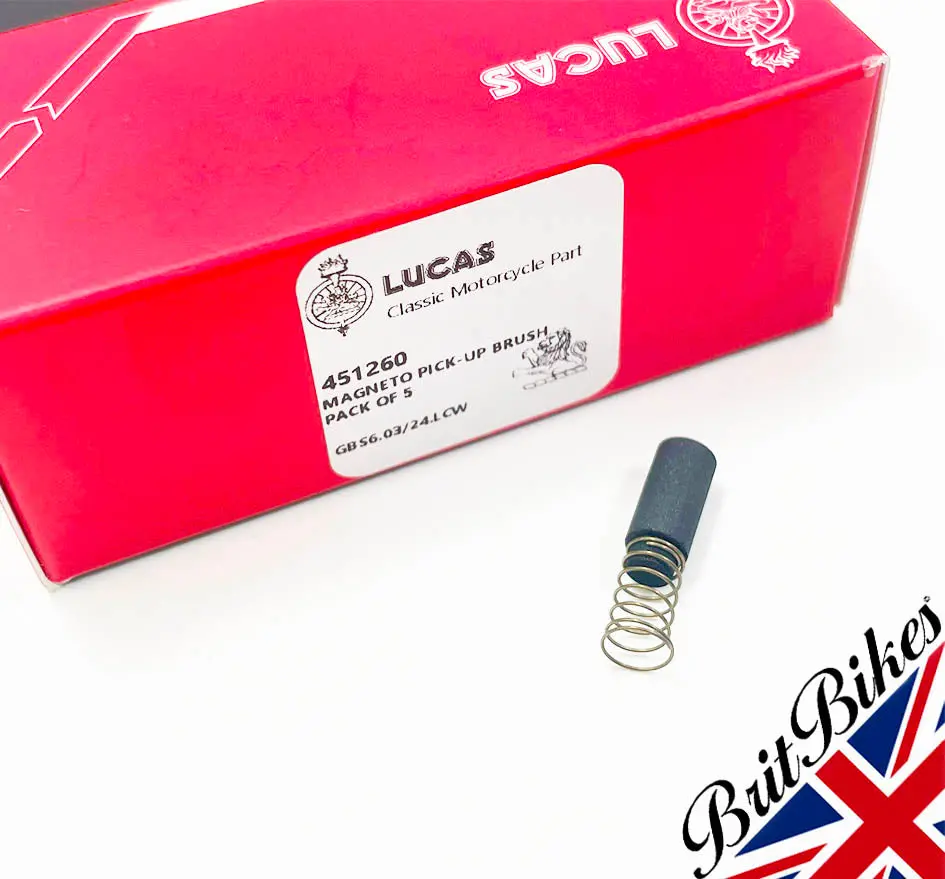 Genuine Lucas Mag Brush One Pick Up Brush & Spring For Lucas K2f Magneto 451260 1