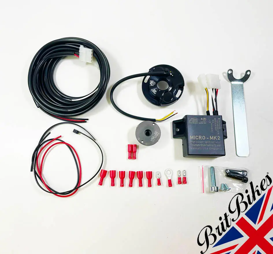 Electronic Ignition Kit 6V Upgrade To 12V For Twin Cylinder Bsa Norton Triumph 1
