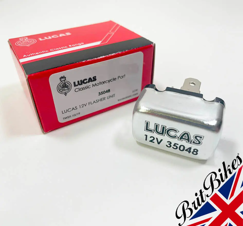 Genuine Lucas 12V Flasher Relay Unit 35048 Bsa, Triumph & Norton Lu35048, Sfb115 1
