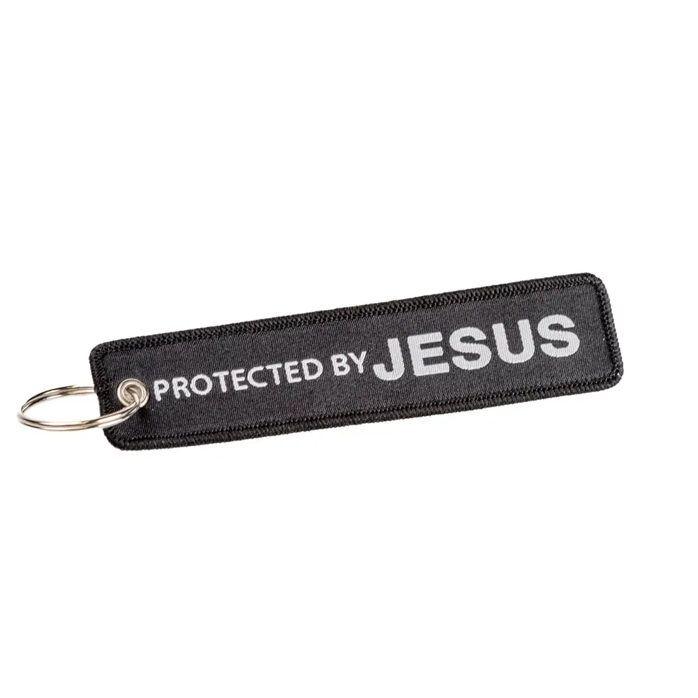 Warning - Protected By Jesus - Keychain 1