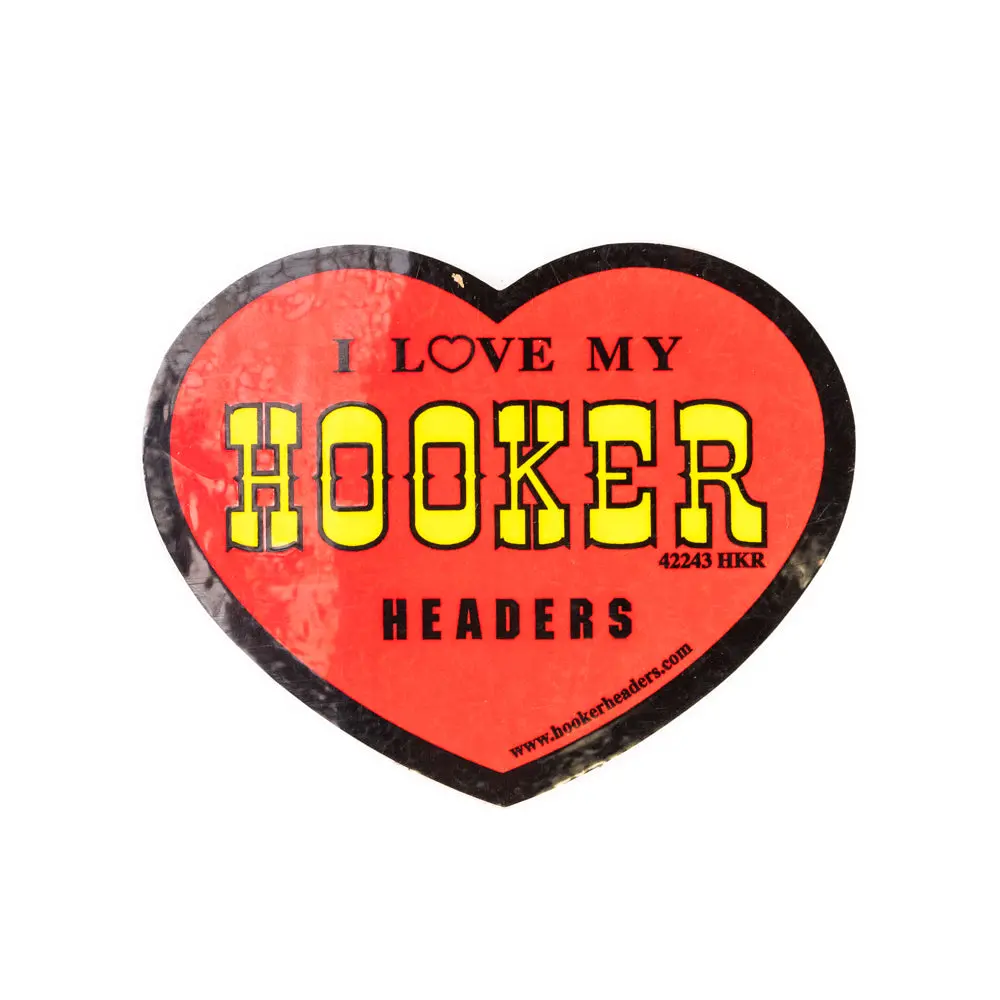 Hooker Headers - Heart Shaped Decal 1
