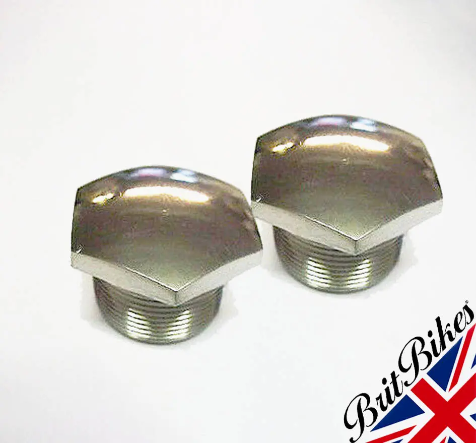 Pair Fork Stanchion Top Nuts Bsa A B C Group C15 B31 A10 A65 M21 S/Steel 65-5331 1