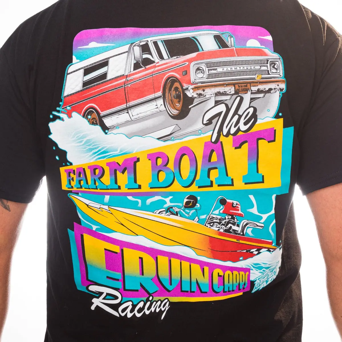 Ervin Capps Racing And The Farmboat - Tshirt 1