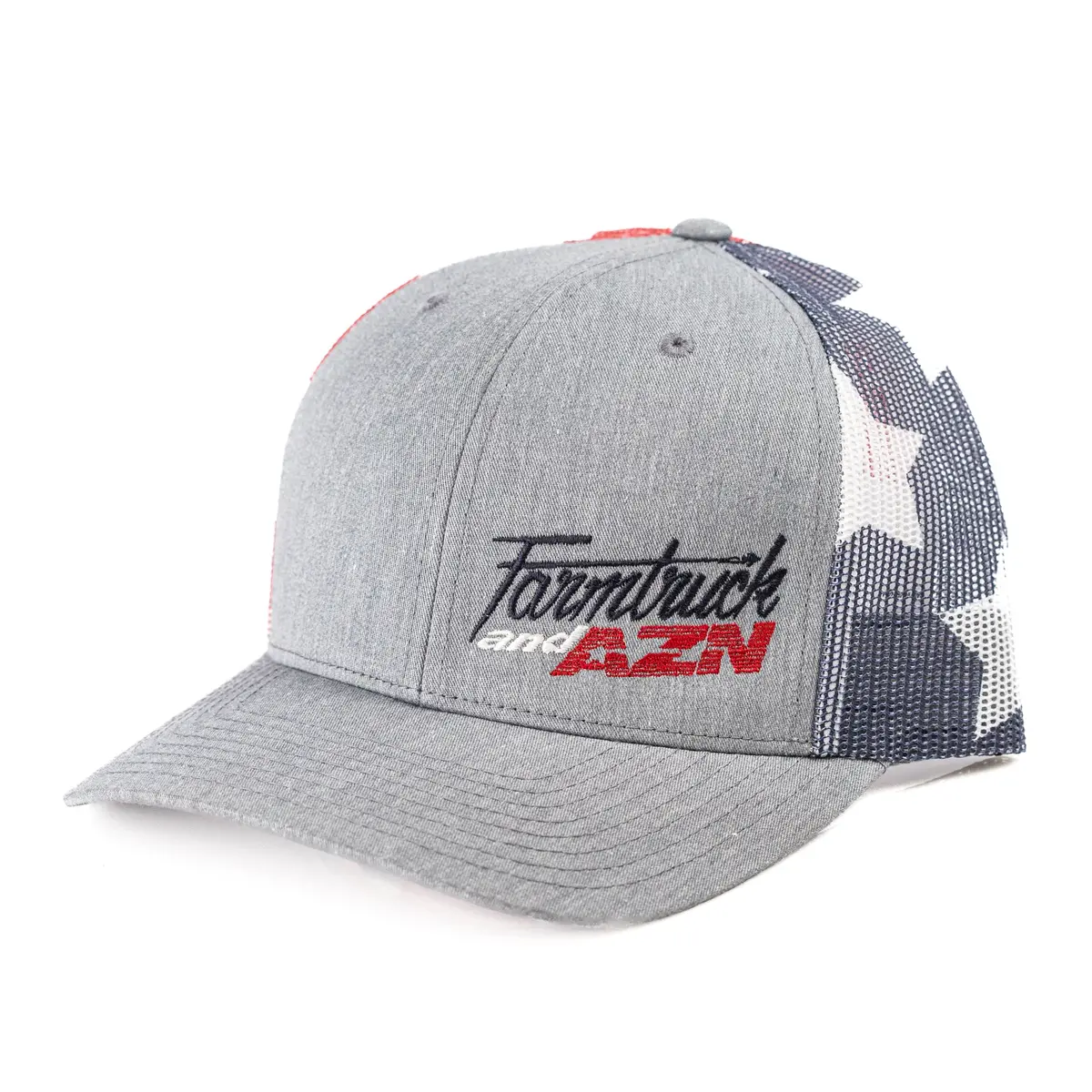 Farmtruck And Azn Logo American Flag Hat - Snap Back 1