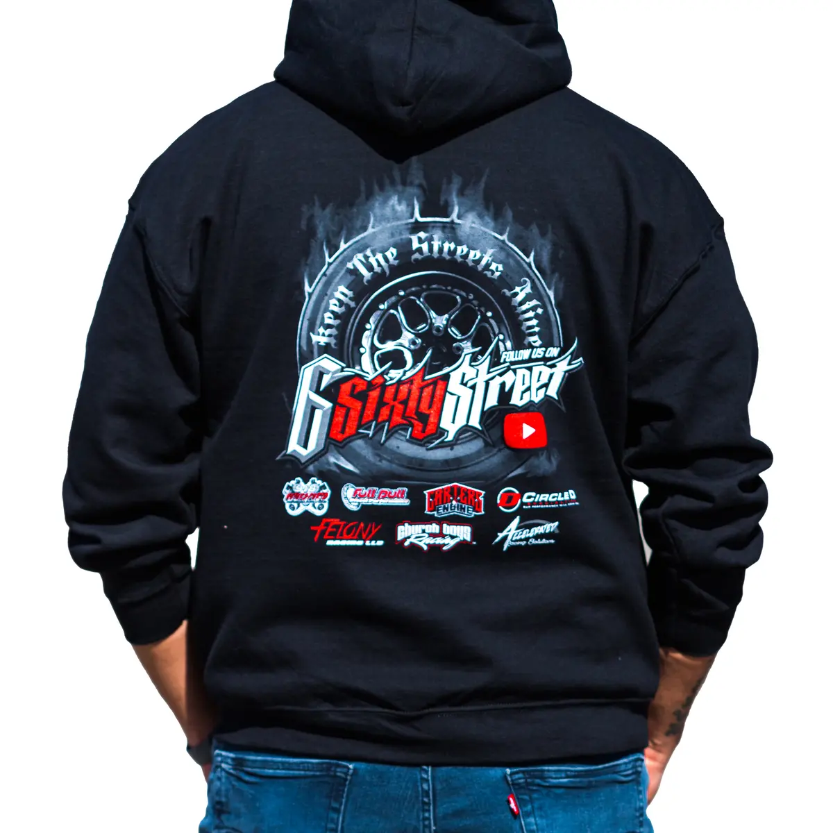 6 Sixty Street Smoking Tire - Hoodie **New Logo** 1