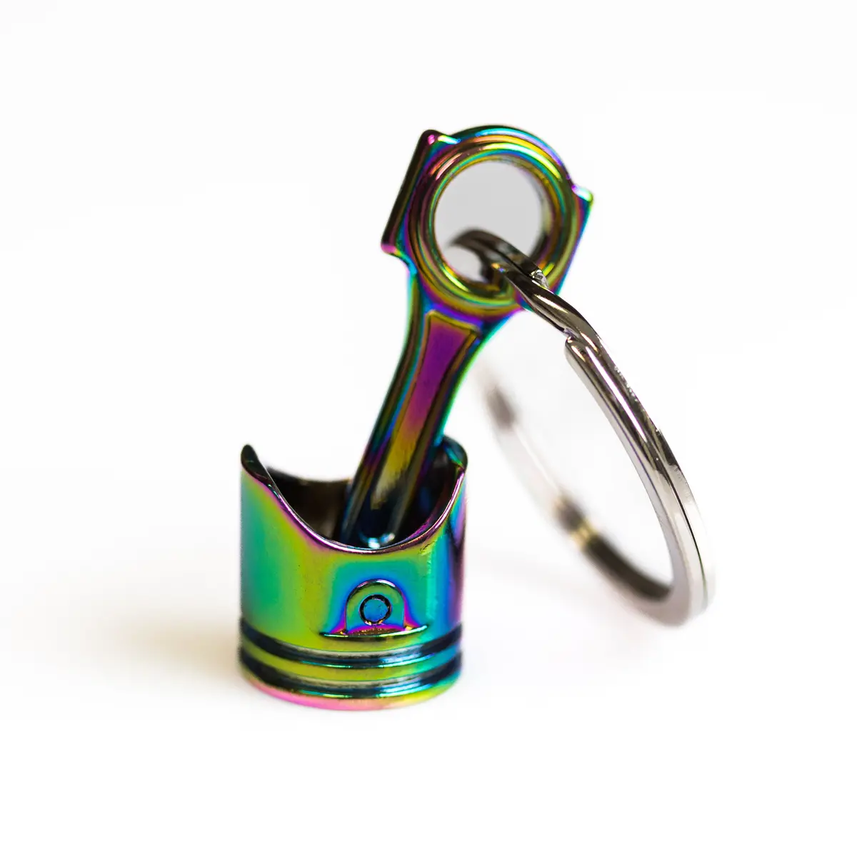 Piston - Chameleon Chrome Metal Keychain 1