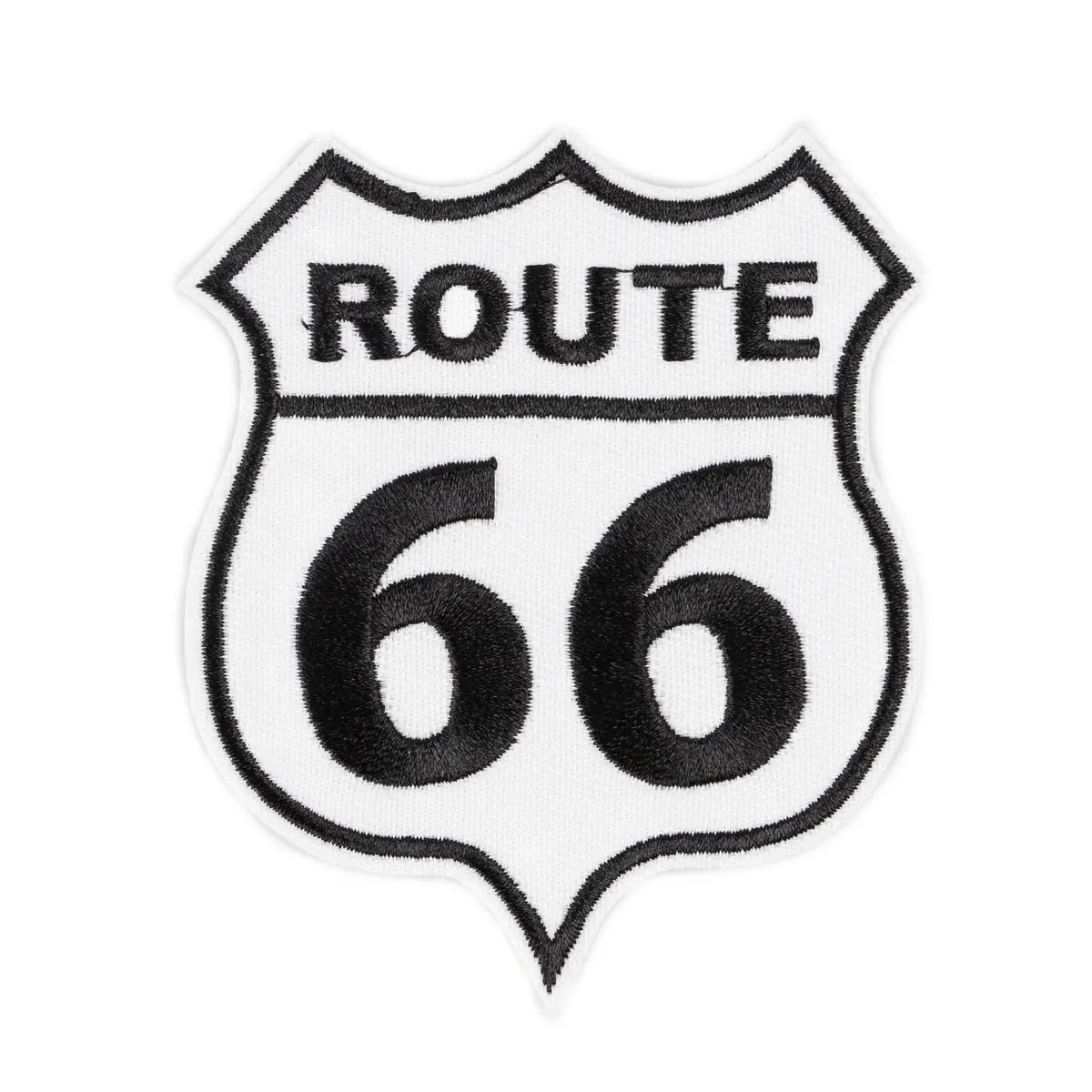 White Route 66 - Embroidered Patch 1