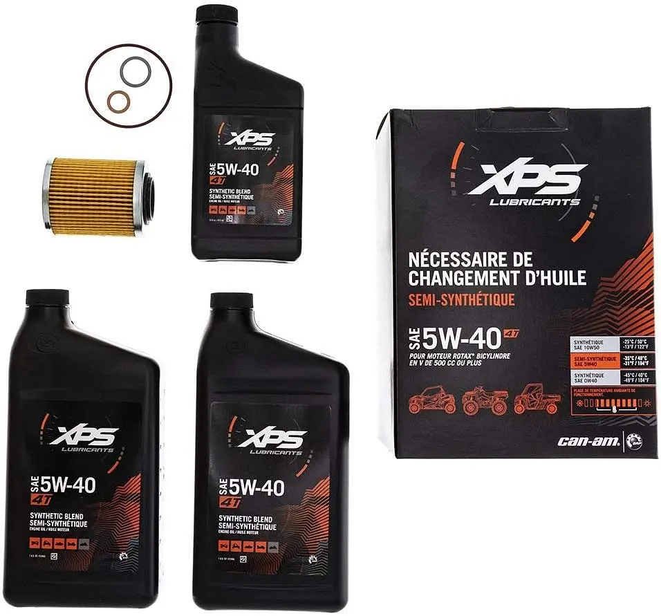 Can Am Atv Maintenance And Oil Change Kit Synthetic Blend 500Cc Or More (5W40) 779258 1