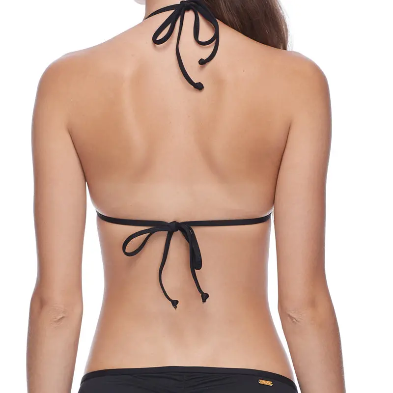 Kali Triangle Slider Bikini Top - Black 3