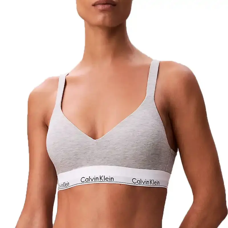 Lightweight, breathable bralette made from a smooth cotton-modal blend, featuring the iconic Calvin Klein logo design. - Image 2