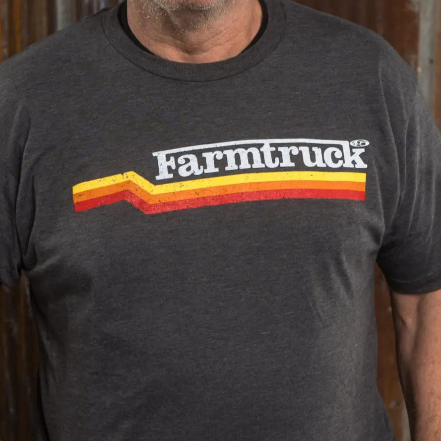 Farmtuck Tonka Stripe Tee / Dark Grey Ash 1