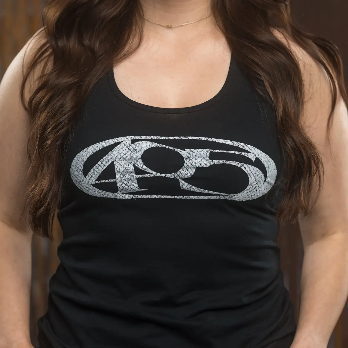 405 Ladies Next Level Razorback Tank Top Black 1