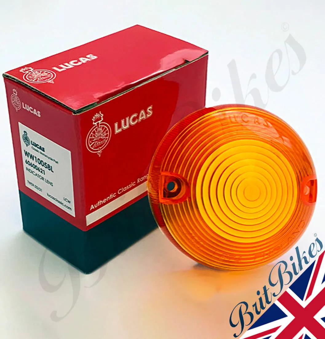 Genuine Lucas Indicator Lens - Triumph Norton Bsa Motorcycle 60600621 L760 L784 1