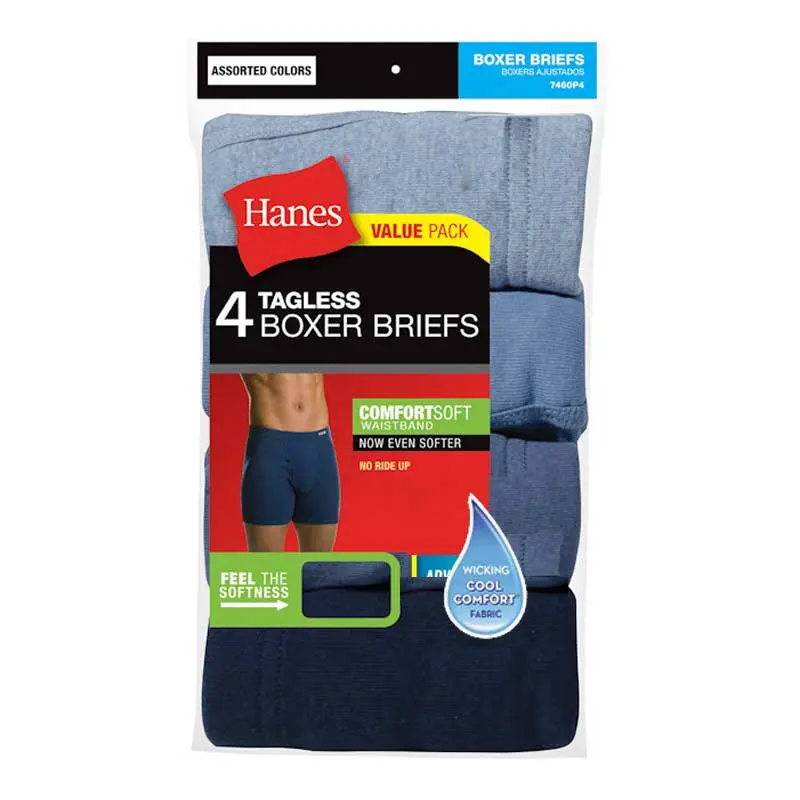 Hanes Men's Comfortsoft Boxer Brief 4 Pack 1