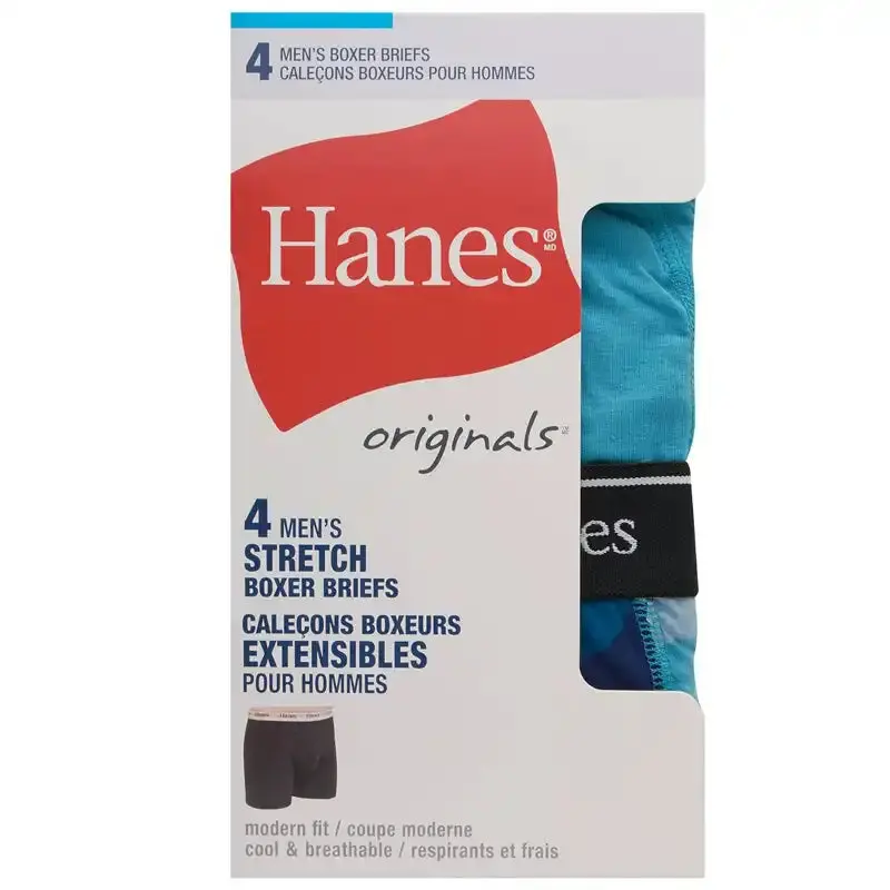 Hanes Men's Originals Stretch Boxer Brief 4-Pk 1