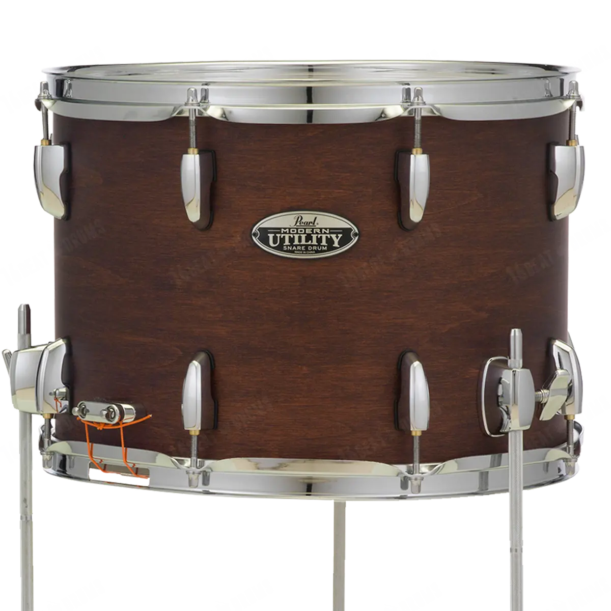 Pearl Modern Utility Maple Satin Brown Floor Tom Snare Drum 14"X10" Mus1410fm220 1