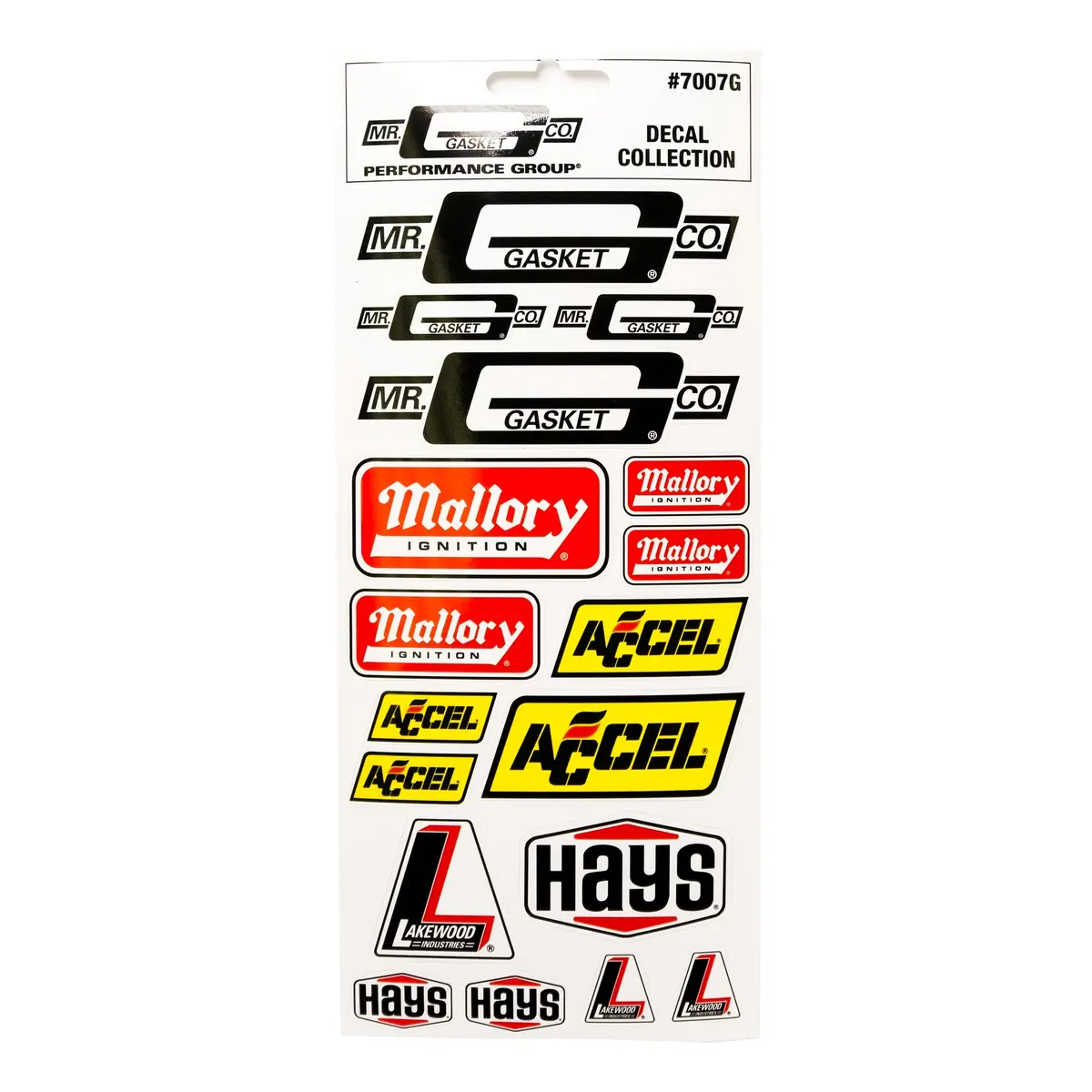 Mr. Gasket Co. Decal Sheet 1