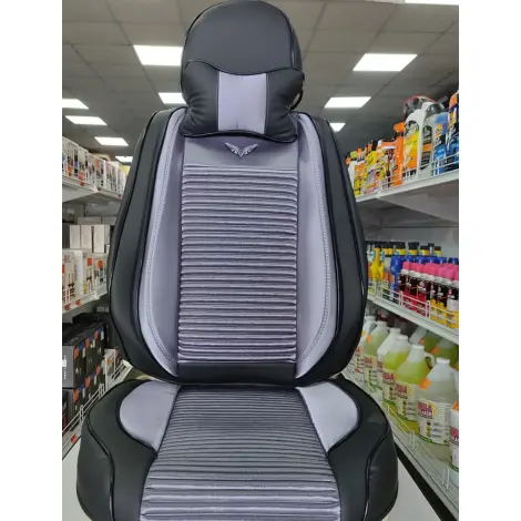 Forro De Asiento Super Pu Negro/Gris 1
