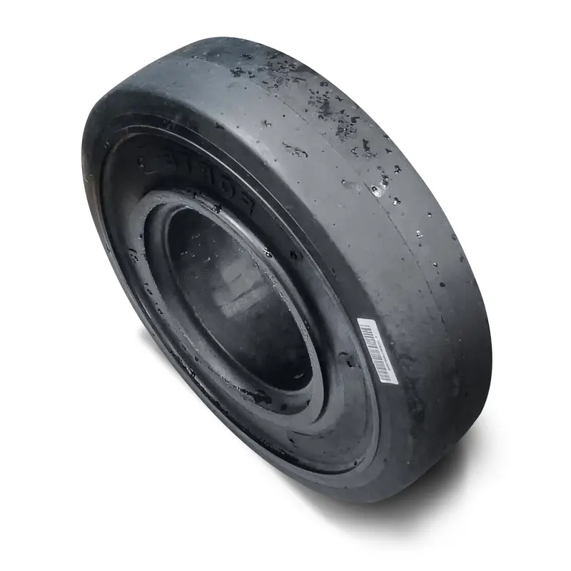 Solid Resilient Forklift Tires 15X4.5-8 - 3" Rim Width-(154583) Clearance Sale 1