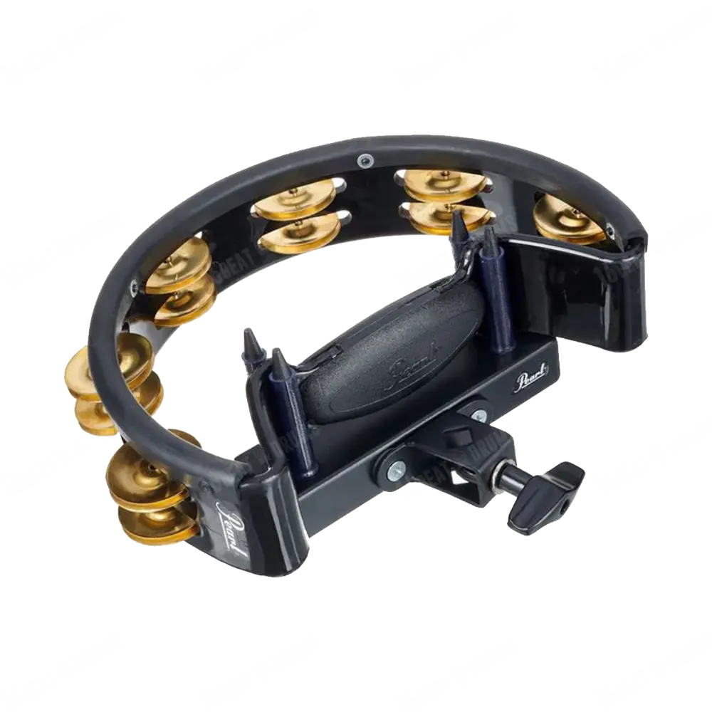 Pearl Quickmount Tambourine Double Row Brass Jingles Ptm-10Ghx 1