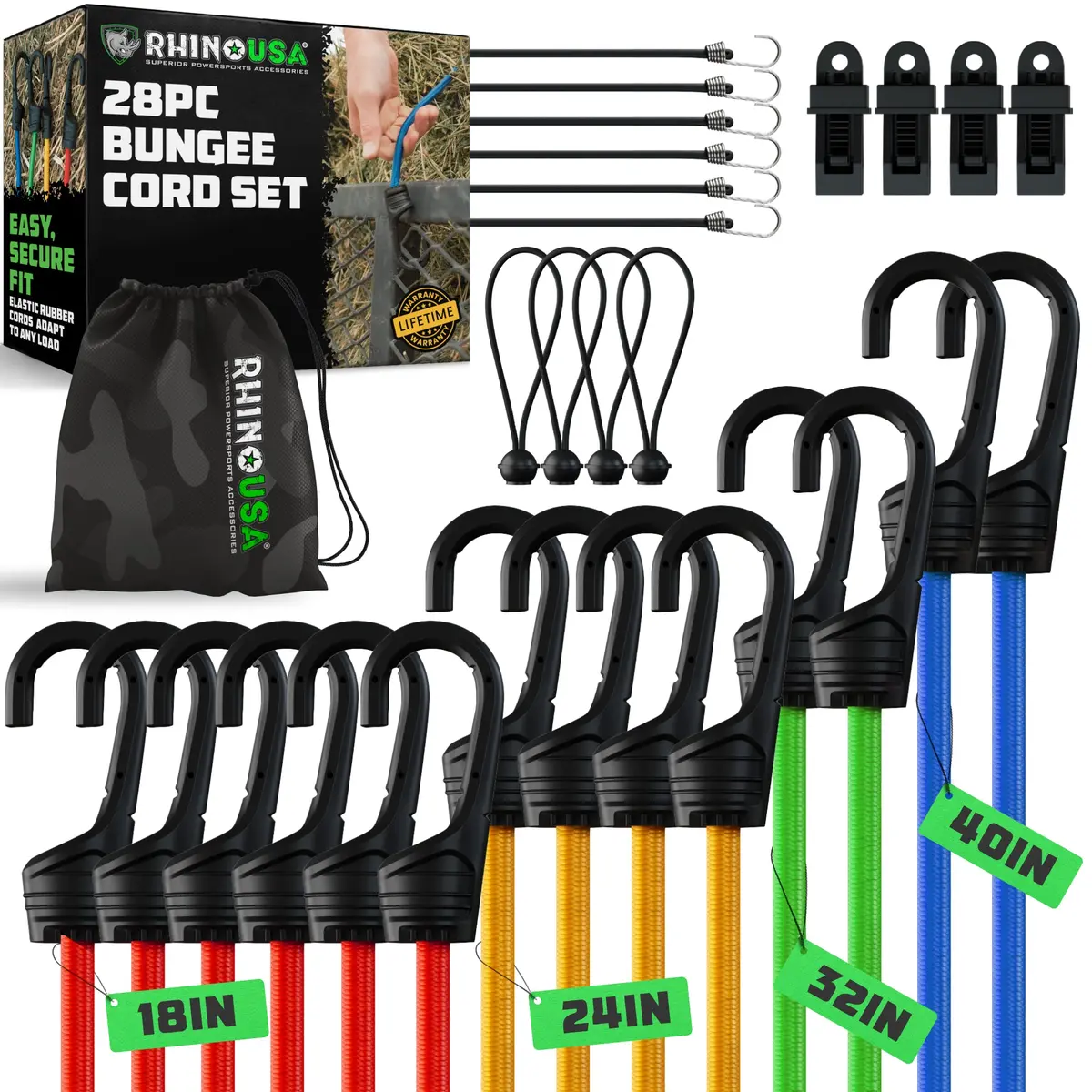 28 Piece Bungee Cord Set 1