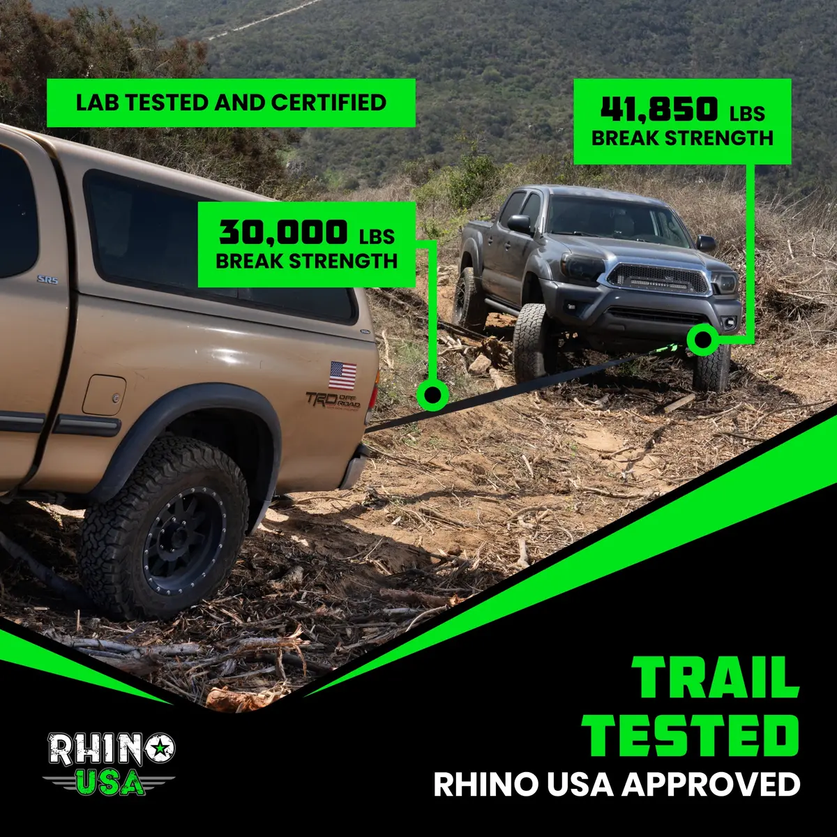 20' Tow Strap & Shackle Hitch Receiver Combo 2